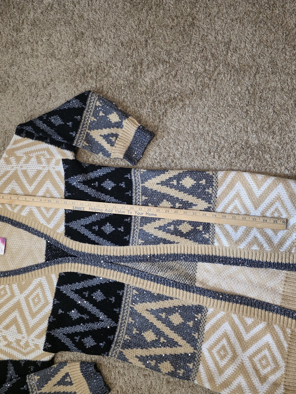 NWT Riah Fashion Aztec Knit Longline Cardigan Duster Sweater | Boho Western | - Picture 2 of 9